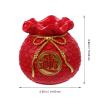 VOSAREA Lucky Bag Vase Money Bag Flower Vase Lucky Piggy Bank Money Flower Planter Pot Wheat Yuan Bao Blessing Arrangement Feng Shui Decor Red view 4