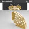ROFRA Drilling 2 Tiers Bathroom Corner Shelf Organizer for Shower Kitchen Storage Durable Space Aluminum Shower Caddy with Removable Hooks,Gold view 4