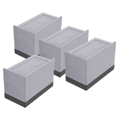 LIFKOME 4pcs Heavy Duty Furniture Risers Non-Slip Bed and Couch Lifters for Increased Storage Space Easy to Install for Bed Sofa and Washing Machine