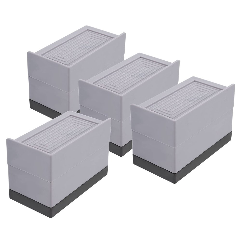 LIFKOME 4pcs Heavy Duty Furniture Risers Non-Slip Bed and Couch Lifters for Increased Storage Space Easy to Install for Bed Sofa and Washing Machine