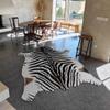 Rugoo Zebra Print Rug - 6.4 ft x 8.5 ft Black and White Animal Print Area Rug - Faux Fur - For Living Room, Bedroom, Nursery view 3