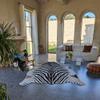 Rugoo Zebra Print Rug - 6.4 ft x 8.5 ft Black and White Animal Print Area Rug - Faux Fur - For Living Room, Bedroom, Nursery view 4