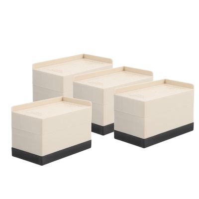 LIFKOME 4pcs Furniture Risers for Sofa Couch Table Bed -Skid Design Space-Saving for Home Appliances Cabinets