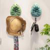 BOOMLATU Gradient Decorative Leaves Wall Hooks,Iron Hand-Painted Key Holder for Home Office (Blue, B) view 3
