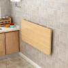 Fold Down Wall Mounted Dining Table Solid Wood Wall Mounted Folding Table For Kitchen With Brackets For Space Saving Desk Office Home Office Desk - Capacity 110lb ( Size : L50xW30cm/L19.7xW11.8in ) view 1