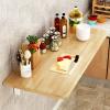 Fold Down Wall Mounted Dining Table Solid Wood Wall Mounted Folding Table For Kitchen With Brackets For Space Saving Desk Office Home Office Desk - Capacity 110lb ( Size : L50xW30cm/L19.7xW11.8in ) view 2