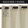 Fcosie Extra Long Linen Curtains for High Ceilings 9, 10, 12, 14, 15, 16, 17, 18, 20, 24 ft Long Light Filtering Grommet Drapes Custom-Made Curtains for Windows (1 Panel), 100" W x 120" L, Sand Beige view 2