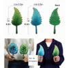 BOOMLATU Gradient Decorative Leaves Wall Hooks,Iron Hand-Painted Key Holder for Home Office (Green, A) view 2
