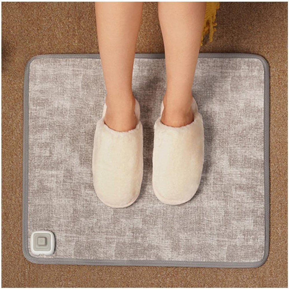 VNABO Carbon Crystal Heated Area Rug Wood Stripe Heated Floor Mats Retro Style Electric Heated Floor Simple Heater Electric Mat