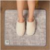 VNABO Carbon Crystal Heated Area Rug Wood Stripe Heated Floor Mats Retro Style Electric Heated Floor Simple Heater Electric Mat view 1