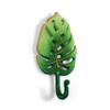 BOOMLATU Gradient Decorative Leaves Wall Hooks,Iron Hand-Painted Key Holder for Home Office (Green, B) view 1