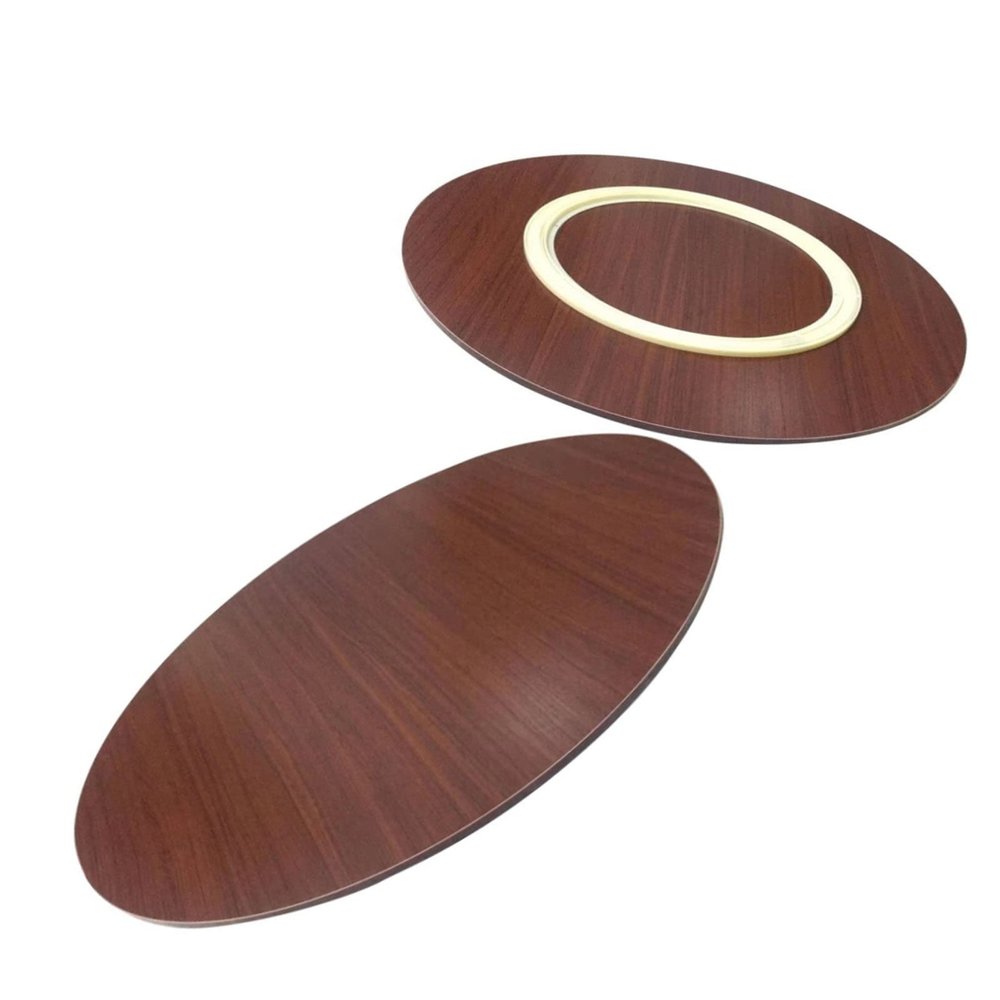 20/24/28in Home Dining Turntable, Lazy Susan Wooden Turntable Rotating Serving Tray, Kitchen Swivel Plate, Dining Table Organizer Tray, Easy To Share Food, Smooth Rotation (Color : Red-brown, Size :
