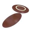 20/24/28in Home Dining Turntable, Lazy Susan Wooden Turntable Rotating Serving Tray, Kitchen Swivel Plate, Dining Table Organizer Tray, Easy To Share Food, Smooth Rotation (Color : Red-brown, Size : view 1