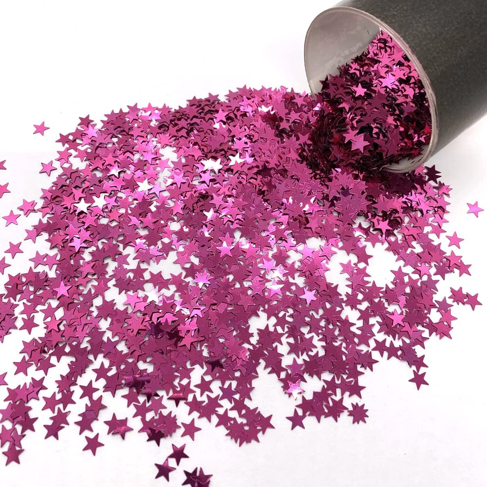 Confetti Star 1/4" Hot Pink - Retail Pack #9740 QS0