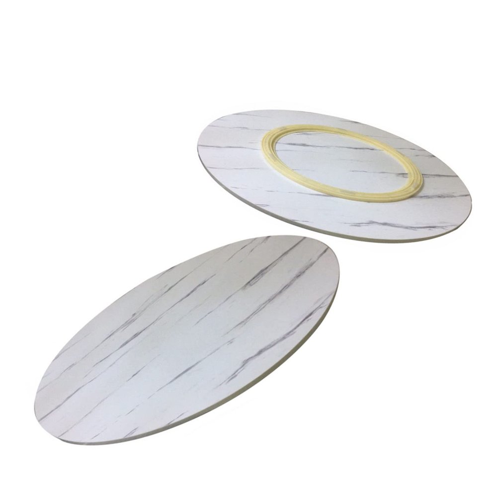 20/24/28in Home Dining Turntable, Lazy Susan Wooden Turntable Rotating Serving Tray, Kitchen Swivel Plate, Dining Table Organizer Tray, Easy To Share Food, Smooth Rotation (Color : White-B, Size : 7
