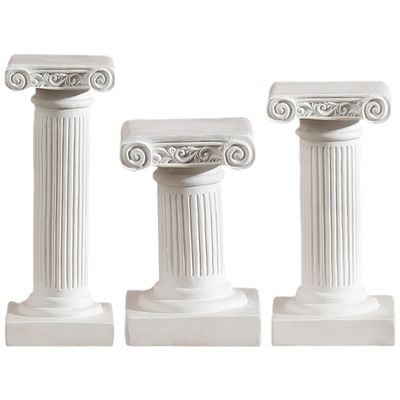 3pcs Miniature Roman Column Candle Holder Tabletop Decor for Home Elegant Centerpiece Cozy Atmosphere for Weddings Events
