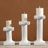 3pcs Miniature Roman Column Candle Holder Tabletop Decor for Home Elegant Centerpiece Cozy Atmosphere for Weddings Events view 2