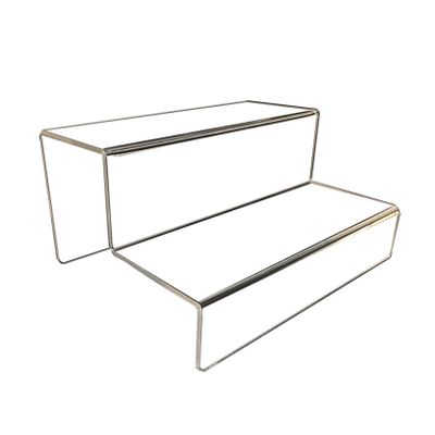 Cabilock Acrylic Stepped Display Stand Storage Rack for Ornaments and Models Long Organizer for Desktop Use for Showcasing Collectibles and Cosmetics