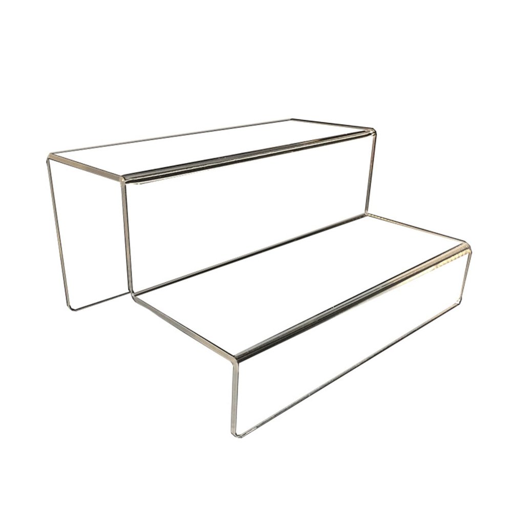 Cabilock Acrylic Stepped Display Stand Storage Rack for Ornaments and Models Long Organizer for Desktop Use for Showcasing Collectibles and Cosmetics