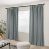 Macochico Patio Blackout Curtains 84 Inches Long,Thermal Insulated Pinch Pleat Blackout Drapes Room Darkening Window Treatments Curtains,Grey,72W x 84L,1 Panel view 2