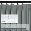 Macochico Patio Blackout Curtains 84 Inches Long,Thermal Insulated Pinch Pleat Blackout Drapes Room Darkening Window Treatments Curtains,Grey,72W x 84L,1 Panel view 3