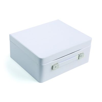 White Mini Cardboard Suitcase - 12 Inch - Party Centerpiece and Wedding Decoration