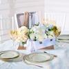 White Mini Cardboard Suitcase - 12 Inch - Party Centerpiece and Wedding Decoration view 4