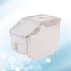 Cabilock Pet Food Storage Container Moisture Bin Snap-tight Lid for Dog and Cat Food Beige Airtight Design view 3