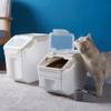 Cabilock Pet Food Storage Container Moisture Bin Snap-tight Lid for Dog and Cat Food Beige Airtight Design view 4