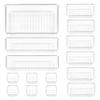 Vtopmart 15 PCS Clear Plastic Drawer Organizers Set, Vanity Organizer Trays view 1