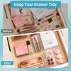 Vtopmart 15 PCS Clear Plastic Drawer Organizers Set, Vanity Organizer Trays view 2