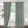 Macochico Patio Blackout Curtains 84 Inches Long,Thermal Insulated Pinch Pleat Blackout Drapes Room Darkening Window Treatments Curtains,Jadeite,72W x 84L,1 Panel view 1