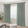Macochico Patio Blackout Curtains 84 Inches Long,Thermal Insulated Pinch Pleat Blackout Drapes Room Darkening Window Treatments Curtains,Jadeite,72W x 84L,1 Panel view 2