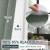 Macochico Patio Blackout Curtains 84 Inches Long,Thermal Insulated Pinch Pleat Blackout Drapes Room Darkening Window Treatments Curtains,Jadeite,72W x 84L,1 Panel view 4
