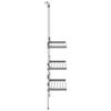 vidaXL Adjustable 3-Tier Hanging Aluminum Laundry Drying Rack - Space-Saving, Easy Hanging, Silver view 4