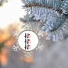 Baseball Christmas Hat Christmas Ornaments 2022 Snowflake Ornaments Monogram Initial Letter Ho Ho Ho Christmas Tree Ornaments Novelty Metal Souvenir Keepsake Gifts for Holiday Wedding Birthday view 2
