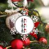 Baseball Christmas Hat Christmas Ornaments 2022 Snowflake Ornaments Monogram Initial Letter Ho Ho Ho Christmas Tree Ornaments Novelty Metal Souvenir Keepsake Gifts for Holiday Wedding Birthday view 3