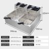Dual Tank Electric Countertop Deep Fryer with Easy-Assembling Solid Basket, Removable Oil Container, 5000W Stainless Steel Commercial Deep Fryer for Turkey French Fries Kitchen Restaurant view 2