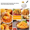 Dual Tank Electric Countertop Deep Fryer with Easy-Assembling Solid Basket, Removable Oil Container, 5000W Stainless Steel Commercial Deep Fryer for Turkey French Fries Kitchen Restaurant view 3