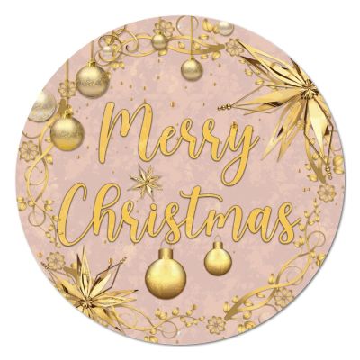 Round Metal Sign Plaque Winter Snowflake Merry Christmas Funny Pub Bar Sign Vintage Circle Wreath Sign Metal Poster for Patio Workshop Man Cave Christmas Xmas Decor 9 Inch