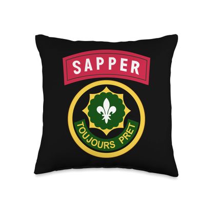 2nd Cavalry Regiment Patch with Sapper Tab - 2nd CAV Throw Pillow
