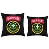 2nd Cavalry Regiment Patch with Sapper Tab - 2nd CAV Throw Pillow view 3