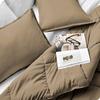 Maher Bedding Egyptian Cotton 500 TC 300GSM Box Stich Collection Fluffy Soft 3pc (1 Comforter 2 Pillow Shams) Comforter (Taupe, Twin XL- 68'' X 90'') view 2
