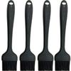 Pastry Brush-Silicone Basting Brush for Cooking,Heat Resistant Food Brush for BBQ,Food Grade Silicone Brush for Grill Baking/Spreading Marinade/Sauce/Oil/Egg/Kitchen Brushes for Cooking(4 Pc,Black) view 1