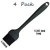Pastry Brush-Silicone Basting Brush for Cooking,Heat Resistant Food Brush for BBQ,Food Grade Silicone Brush for Grill Baking/Spreading Marinade/Sauce/Oil/Egg/Kitchen Brushes for Cooking(4 Pc,Black) view 3