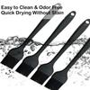 Pastry Brush-Silicone Basting Brush for Cooking,Heat Resistant Food Brush for BBQ,Food Grade Silicone Brush for Grill Baking/Spreading Marinade/Sauce/Oil/Egg/Kitchen Brushes for Cooking(4 Pc,Black) view 4
