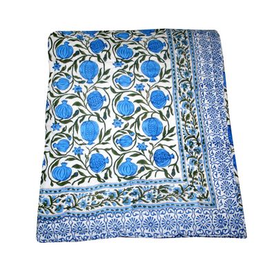 Kantha Quilt Jaipuri Razai (Rajai) Bedspread Cotton Quilt Blanket Soft Rajai Quilt (Size_108x108 Inch)