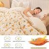 Pealihuy Fluffy Plush Duvet, Super Warm Lamb Quilt Winter Blanket, Double-Sided Quilt, Winter Warm Blanket, for Autumn Spring Home Bedroom,F,200x230cm/6kg view 3