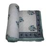 Kantha Hand Made Warm Jaipuri Razai Cotton Bedspred Quilt Blanket Beautiful Floral Printed Quilt Light Weight (Size_108x108 Inch) view 3