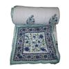 Kantha Hand Made Warm Jaipuri Razai Cotton Bedspred Quilt Blanket Beautiful Floral Printed Quilt Light Weight (Size_108x108 Inch) view 4